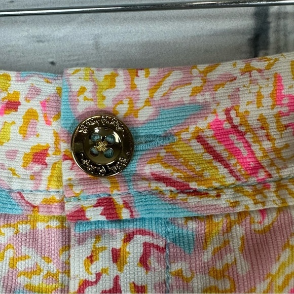 Lilly Pulitzer The Walsh Summer Short Tropical Fish 100% Cotton Sz 4 Resort - Picture 6 of 10